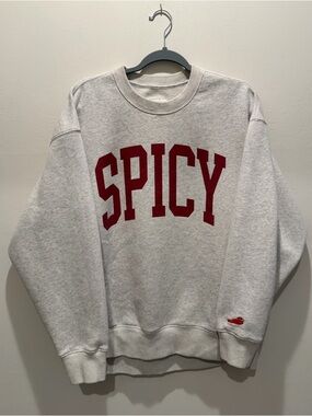 A&F SPICY Graphic Crewneck Sweatshirt - Abercrombie Oversized
